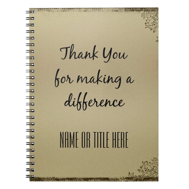 Cuaderno Gracias por hacer la diferencia (Frente)