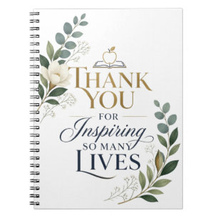 Cuaderno Gracias Por Inspirar Tantas Vidas