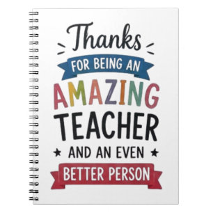 Cuaderno Gracias por ser un profesor increíble