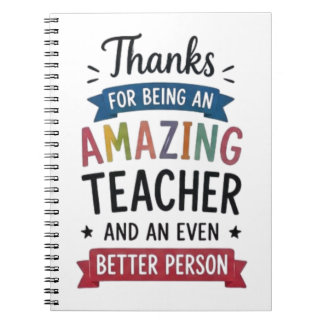 Cuaderno Gracias por ser un profesor increíble 