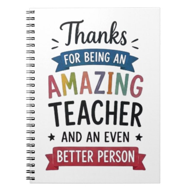 Cuaderno Gracias por ser un profesor increíble  (Frente)