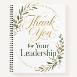 Cuaderno Gracias por su regalo de liderazgo