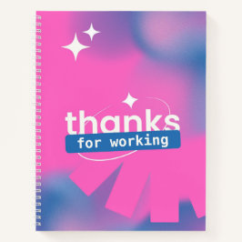 Cuaderno Gracias por trabajar, Sueño Azul Rosa