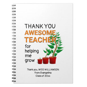 Cuaderno Gracias Profesor Impresionante