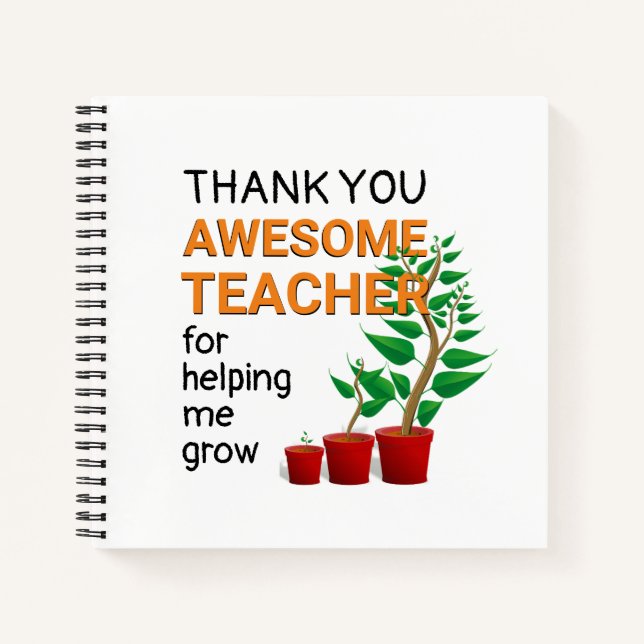 Cuaderno Gracias Profesor Impresionante (Anverso)