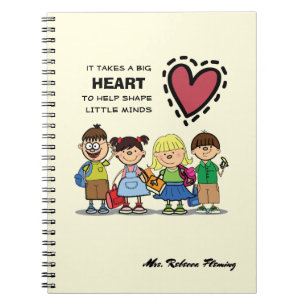 Cuaderno Gracias, Profesor. Regalo de nombre personalizado