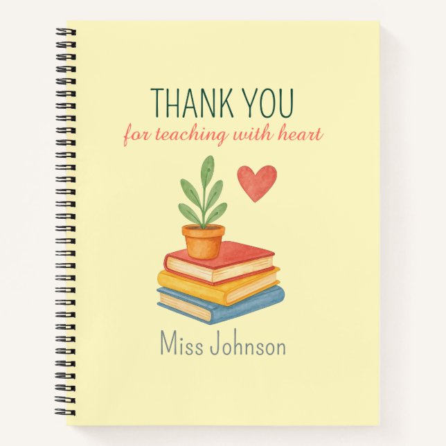 Cuaderno Gracias Profesor - Sincera gratitud (Anverso)