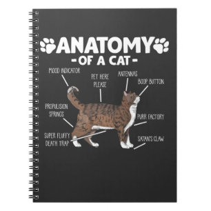 Cuaderno Graciosa anatomía del dueño de un Mascota Gato C