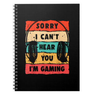 Cuaderno Graciosa camiseta de gamer para adolescentes hombr