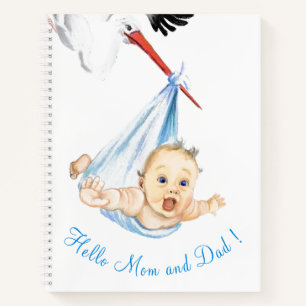 Cuaderno Graciosa cigüeña portátil que lleva bebé - Persona