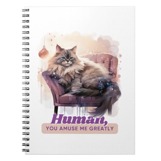 Cuaderno Graciosa cita de gato para los amantes de los anim (Frente)
