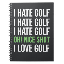 Cuaderno Graciosa Cita De Golf En Blanco Y Negro