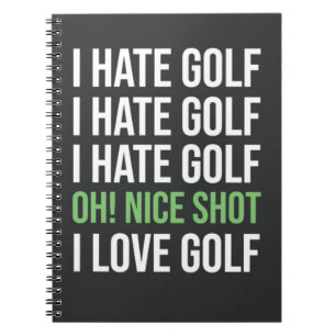 Cuaderno Graciosa Cita De Golf En Blanco Y Negro