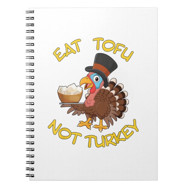Cuaderno Graciosa Comida Tofu Vegetaria Vegetariana De Acci (Frente)