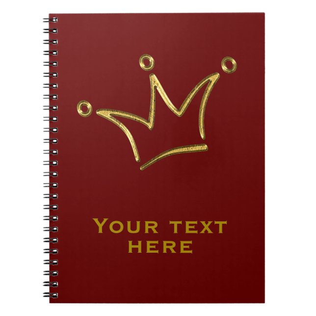 Cuaderno Graciosa Corona Dorada - real de lujo 1 (Frente)