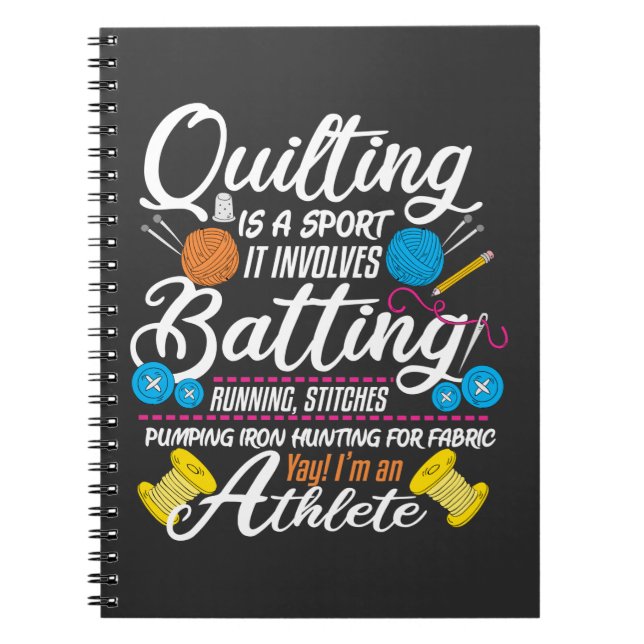 Cuaderno Graciosa curación del coser de regalo Quilter y Se (Frente)