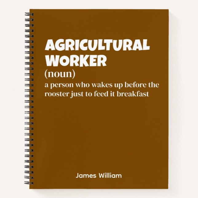 Cuaderno Graciosa definición de trabajador agrícola (Anverso)