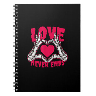 Cuaderno Graciosa Día de San Valentín Skeleton Heart Hands