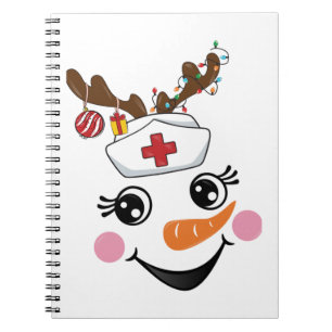 Cuaderno Graciosa enfermera de Snowman enfrenta a Navidades