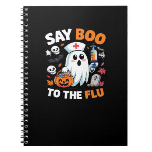 Cuaderno Graciosa enfermera fantasma de Halloween camiseta 