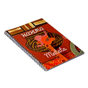 Cuaderno Graciosa jirafa con texto fresco Hakuna Matata
