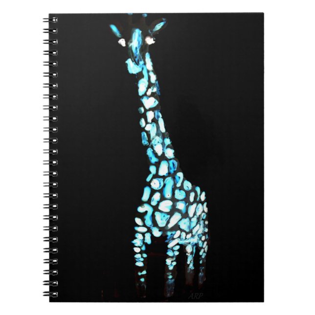 Cuaderno Graciosa jirafa del resumen de animales salvajes (Frente)