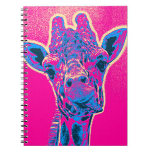 Cuaderno Graciosa jirafa sacando su lengua