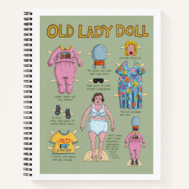 Cuaderno Graciosa muñeca de papel Old Lady