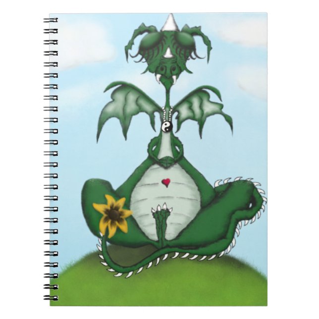 Cuaderno Graciosa pintura de dragones de Yogi (Frente)