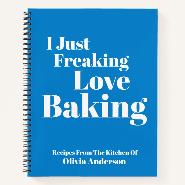Cuaderno Graciosa Receta personalizada Baker Baking Cita Az (Anverso)