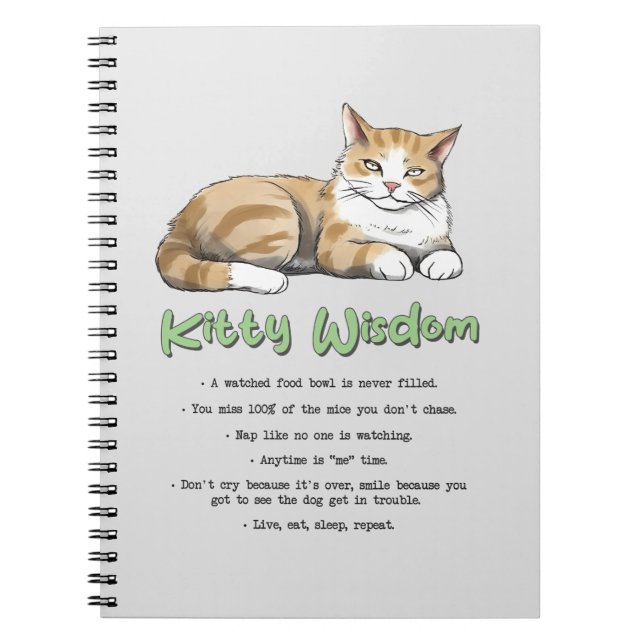 Cuaderno Graciosa Sabiduría Kitty (Frente)