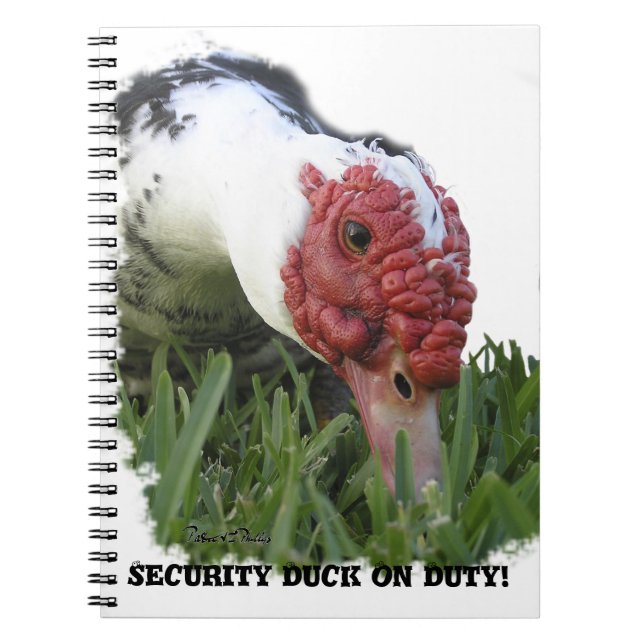 Cuaderno Graciosa seguridad de texto Personalizado Muscovy  (Frente)