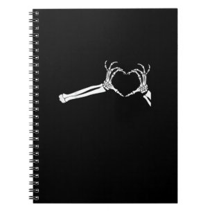 Cuaderno Graciosas Manos del Corazón Skeleton. Halloween Co