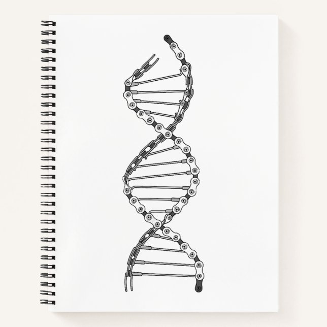 Cuaderno Gracioso ADN Ciclismo Cadena de bicicleta Biciclet (Anverso)