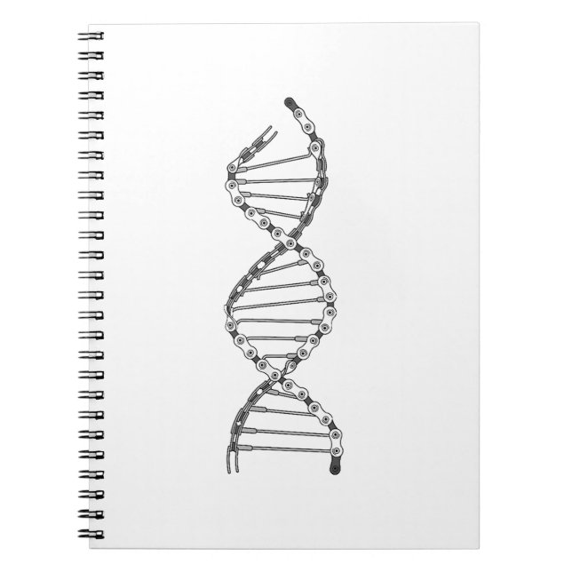 Cuaderno Gracioso ADN Ciclismo Cadena de bicicleta Biciclet (Frente)