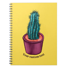 Cuaderno Gracioso Cactus Pot Trippy Psicodélico Pragas Hugs