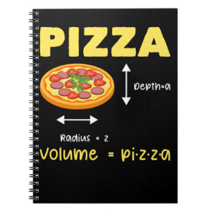 Cuaderno Gracioso Cálculo del Volumen de Matemáticas Pizz