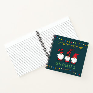 Cuaderno Gracioso Chillin' Con Mis Navidades De Gnomies Pun