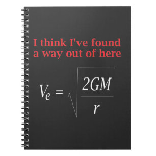 Cuaderno Gracioso Chiste Físico Escapar de Ciencia de Grav