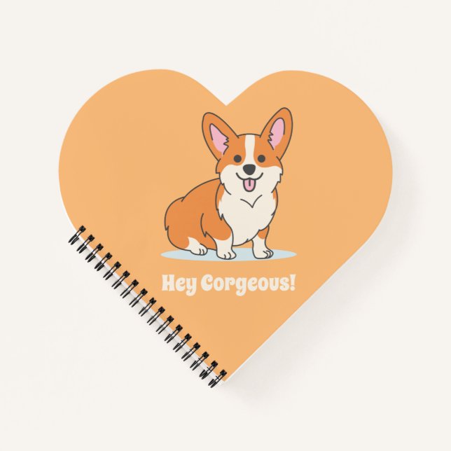 Cuaderno Gracioso Corgi Puppy - Hey Corgeo (Anverso)