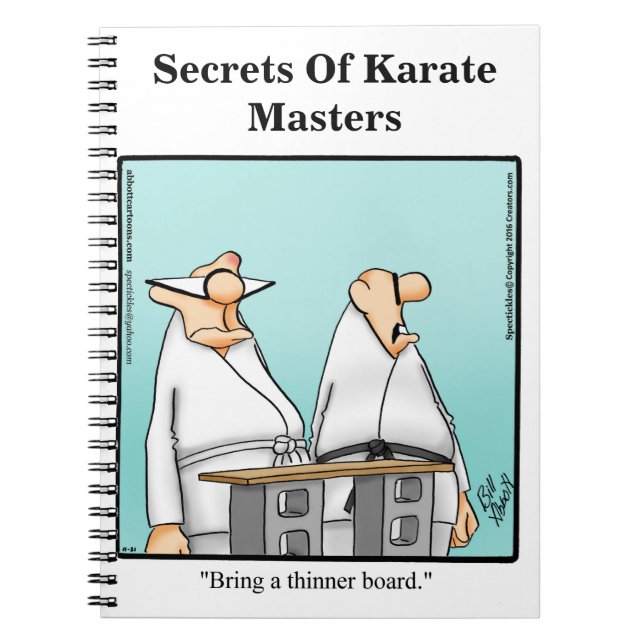 Cuaderno gracioso de humor de Karate (Frente)