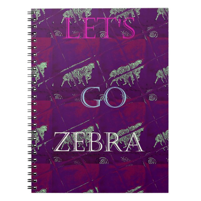 Cuaderno Gracioso deja ir Zebra Hakuna Matata motivo Design (Frente)