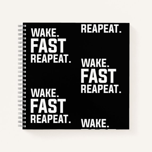 Cuaderno Gracioso despertar Rápido Repita Gráfico Sarcástic (Anverso)