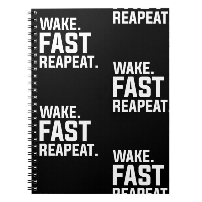 Cuaderno Gracioso despertar Rápido Repita Gráfico Sarcástic (Frente)
