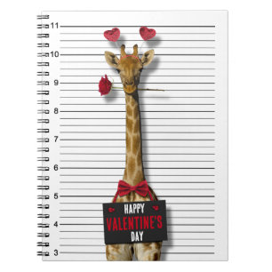 Cuaderno Gracioso Feliz Día de San Valentín Mugshot Guilty
