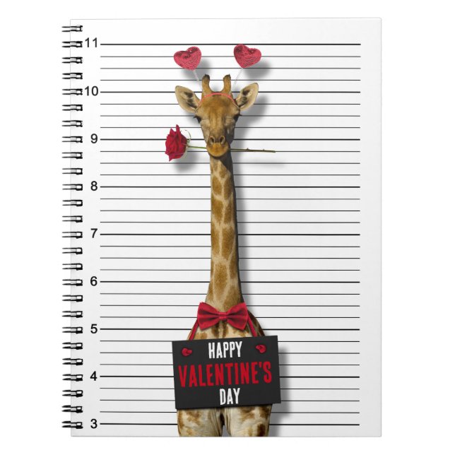 Cuaderno Gracioso Feliz Día de San Valentín Mugshot Guilty  (Frente)