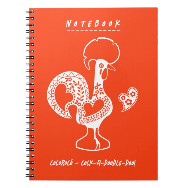Cuaderno Gracioso gallo portugués moderno (Frente)