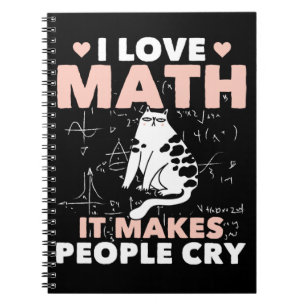 Cuaderno Gracioso gato amante matemáticas Humor matemátic