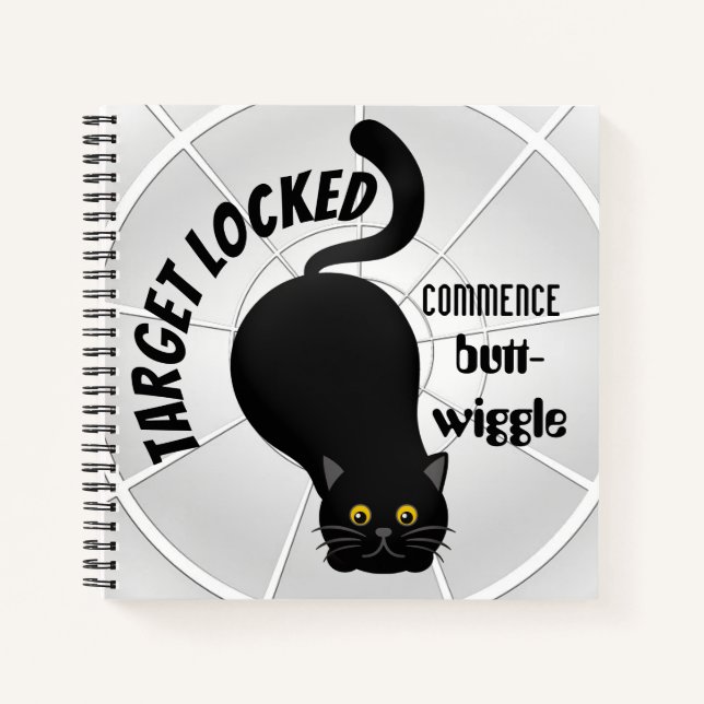 Cuaderno Gracioso gato listo para saltar (Anverso)