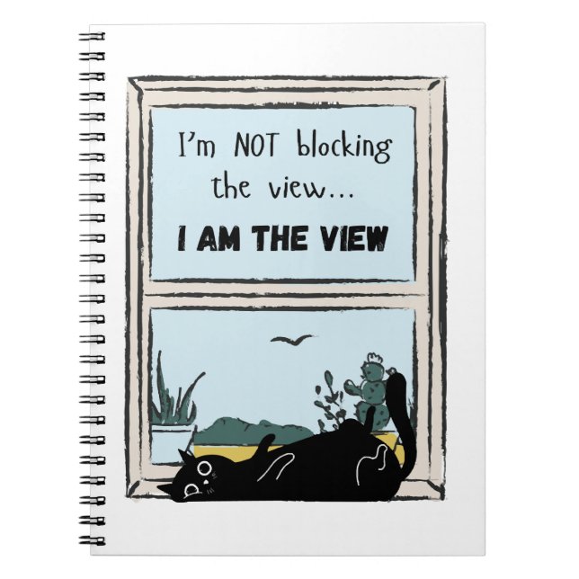 Cuaderno Gracioso gato negro, soy la vista (Frente)
